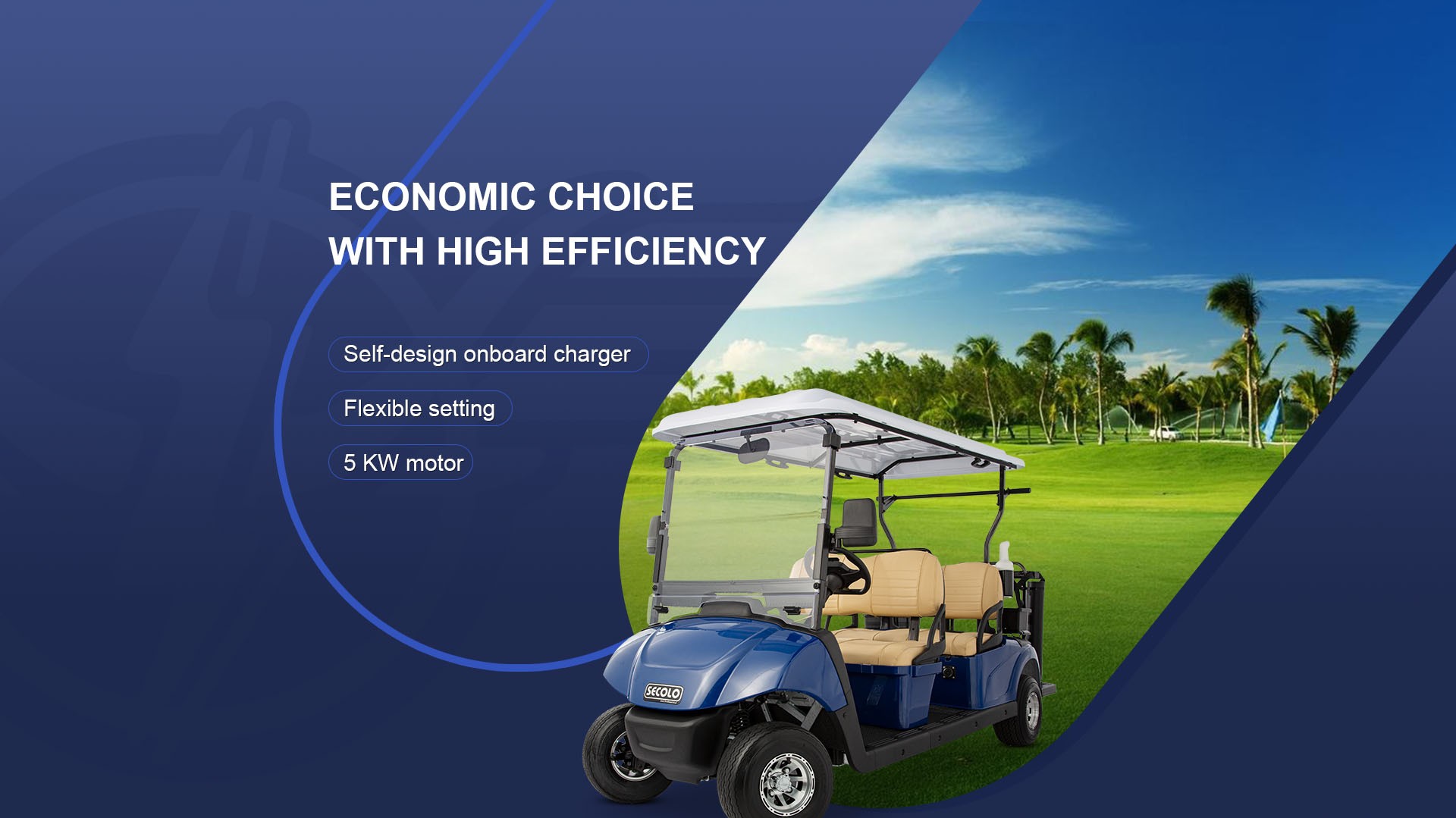 HIOEV B4 electric golf cart - full view